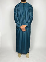 Qamis émirati bleu canard