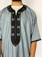 Gandoura bleu et noir - Sabr Mastour