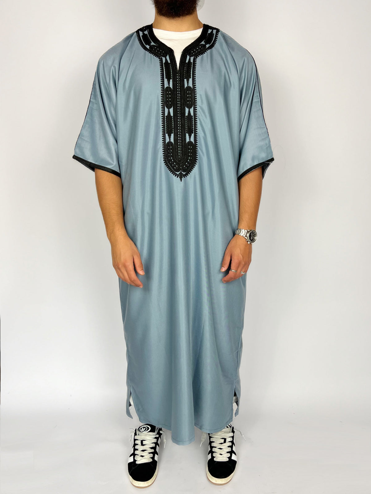 Gandoura bleu et noir - Sabr Mastour