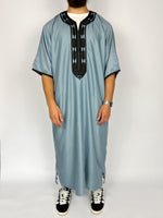 Gandoura bleu et noir - Sabr Mastour