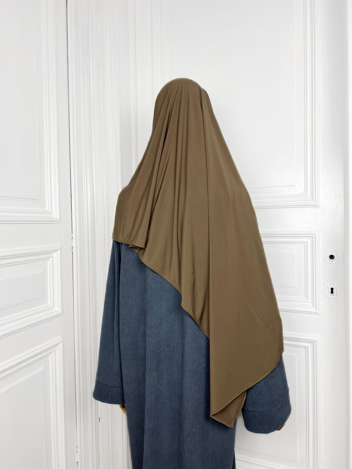 Hijab Jersey Premium taupe foncé - Sabr Mastour