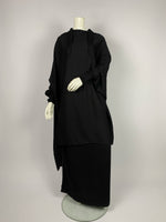 jilbab manche Resserrées noir - Sabr Mastour