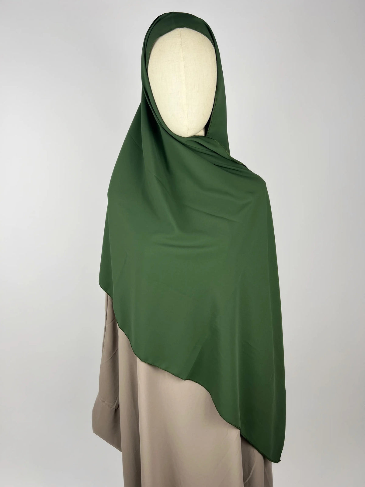 Maxi Hijab en soie de medine kaki - Sabr Mastour