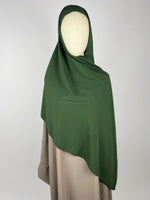 Maxi Hijab en soie de medine kaki - Sabr Mastour