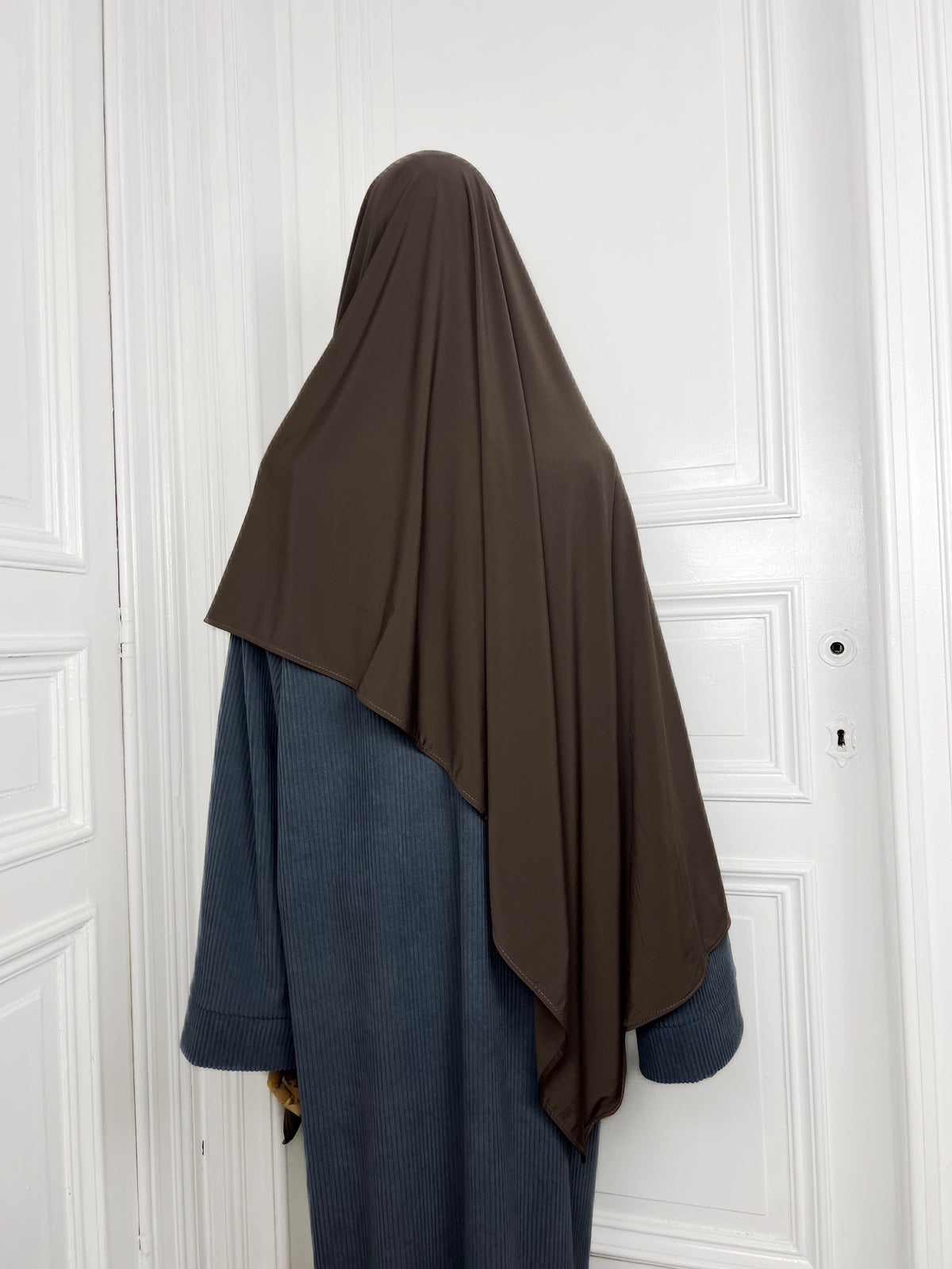 Hijab Jersey Premium marron foncé