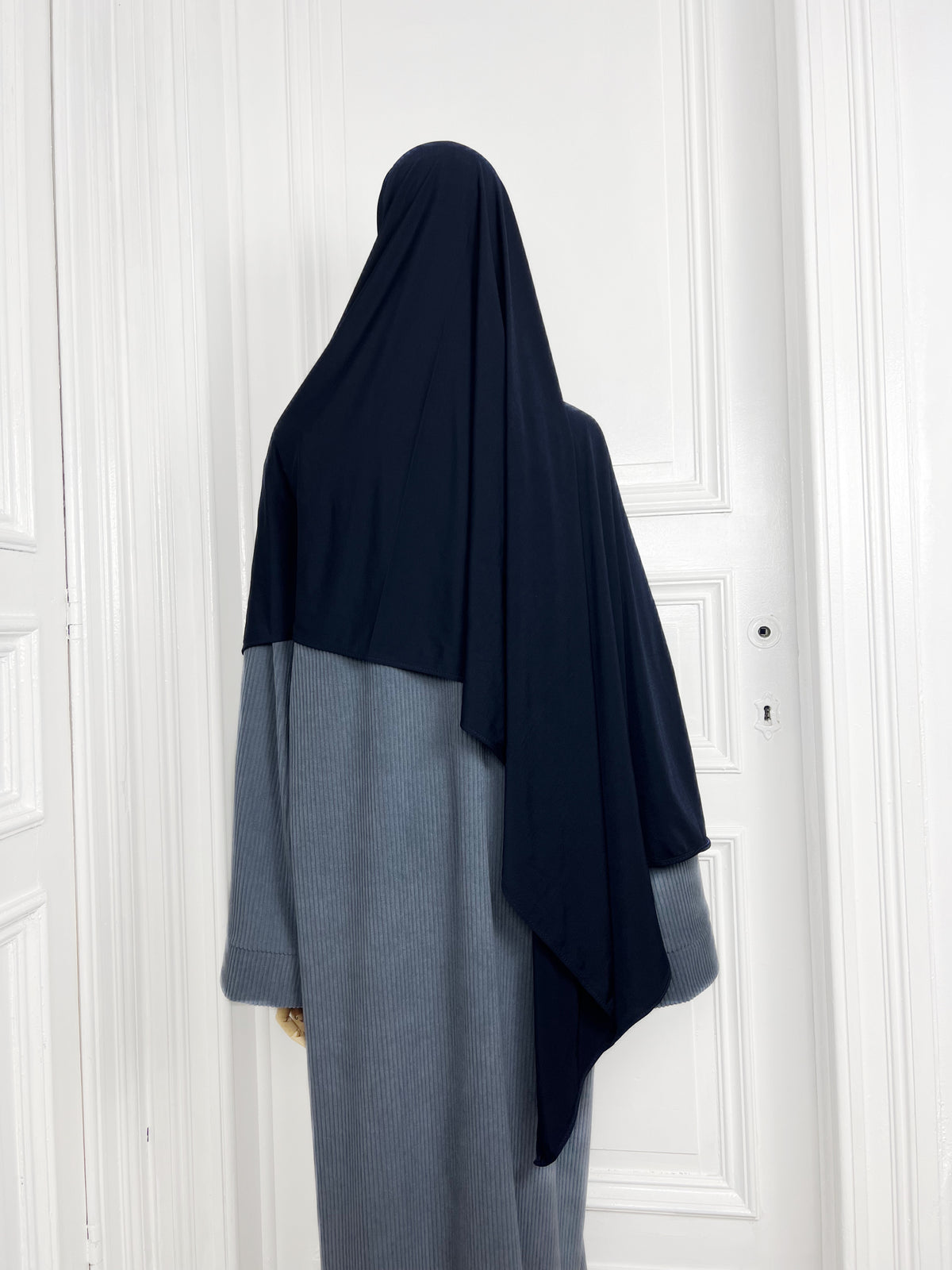 Hochwertiger marineblauer Jersey-Hijab