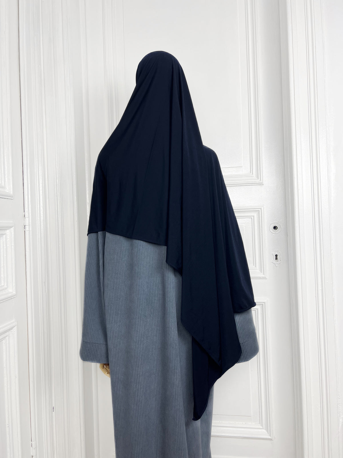 Hochwertiger marineblauer Jersey-Hijab