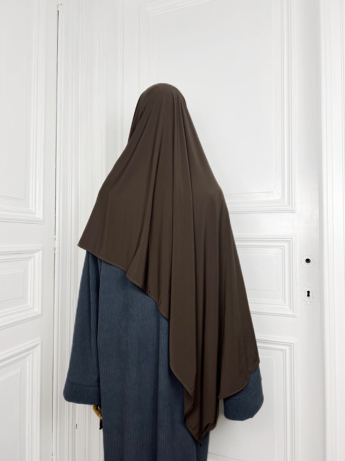 Hijab Jersey Premium marron foncé