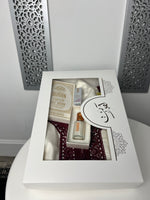 Gandoura weiß bordeaux Größe S