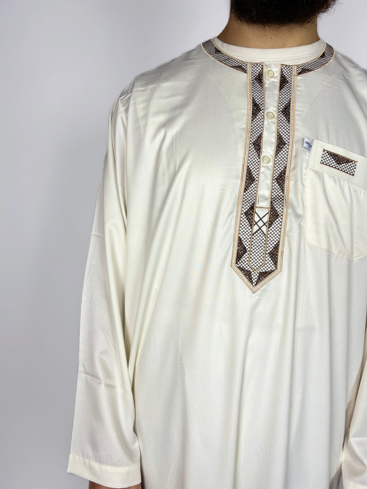 Qamis simple de luxe beige