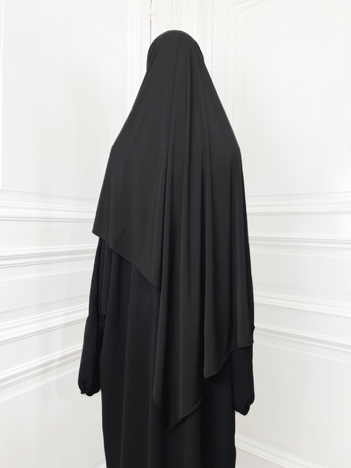 Premium zwarte hijab jersey