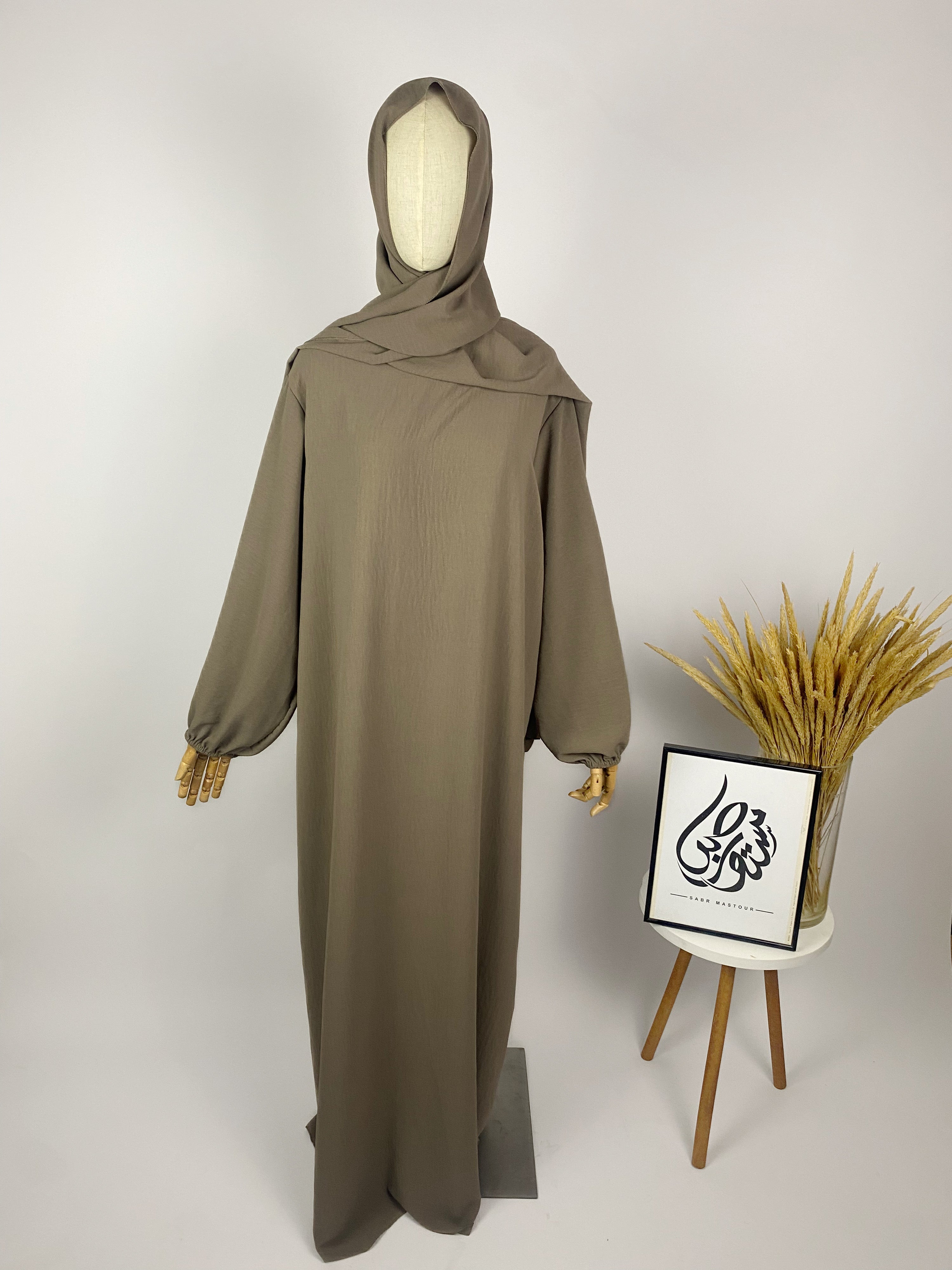 Abaya voile intégré jazz Amira - Sabr Mastour