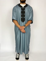 Gandoura bleu et noir - Sabr Mastour