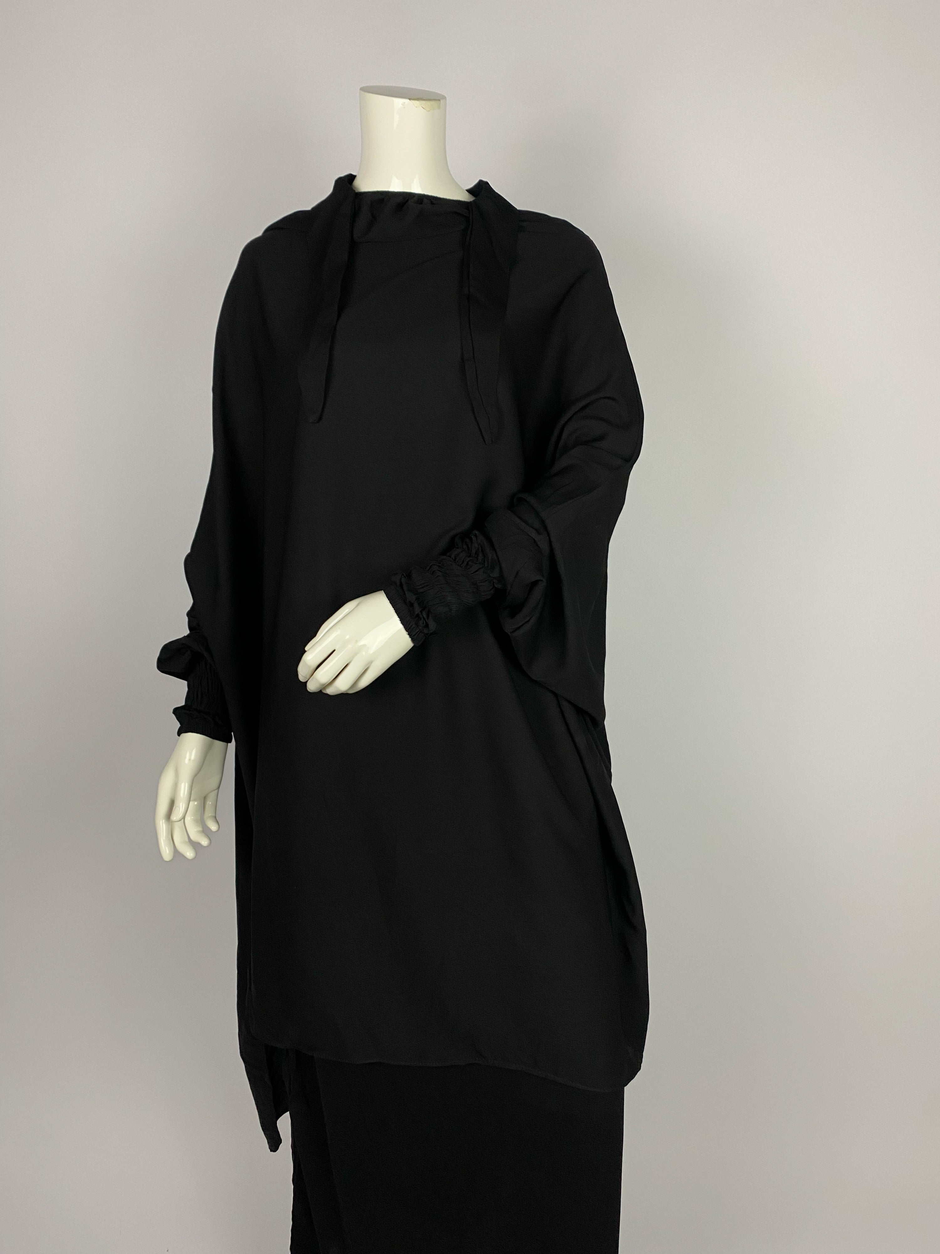 jilbab manche Resserrées noir - Sabr Mastour