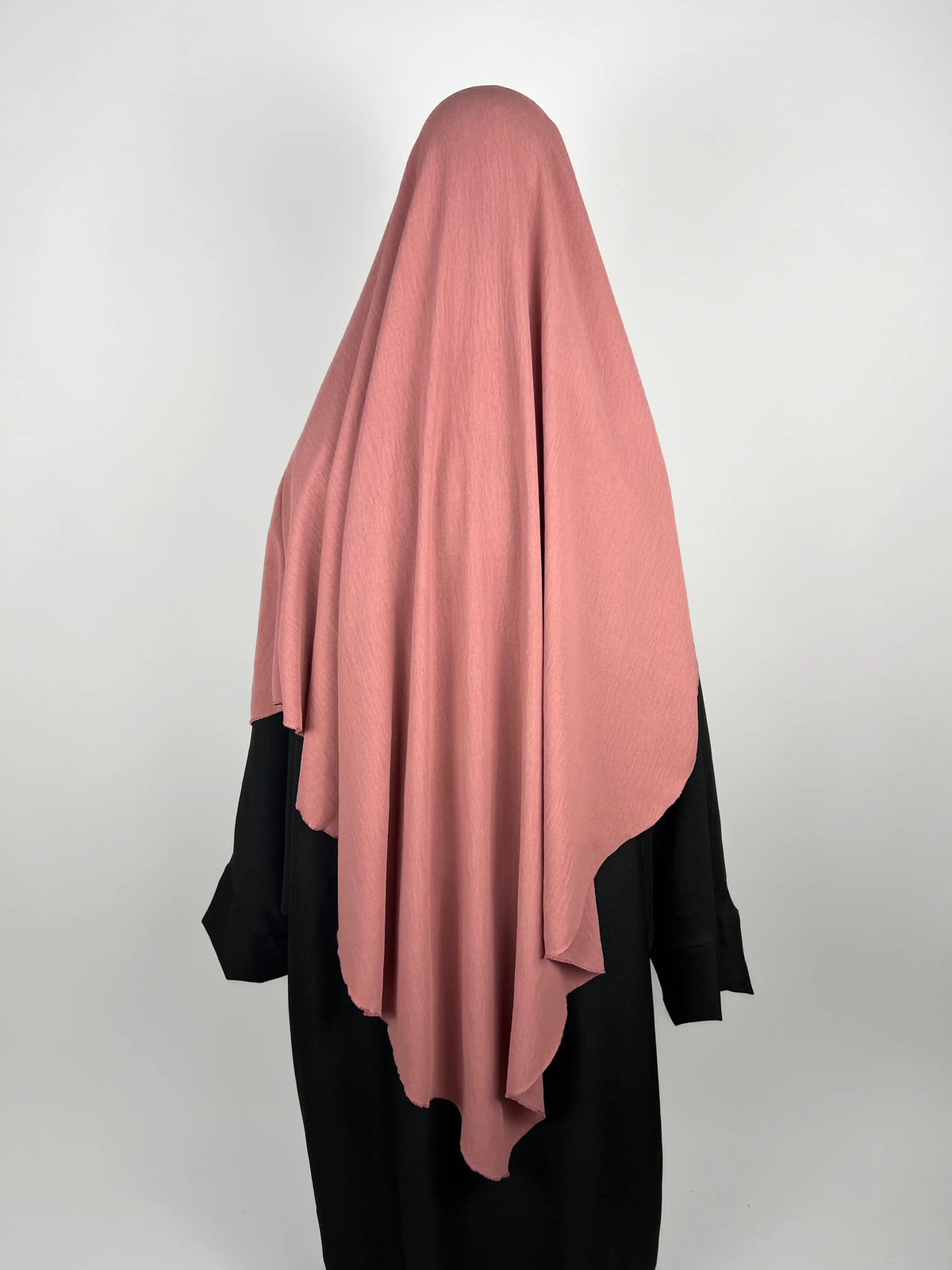 khimar rose, khimar en jazz rose, khimar en jazz long rose