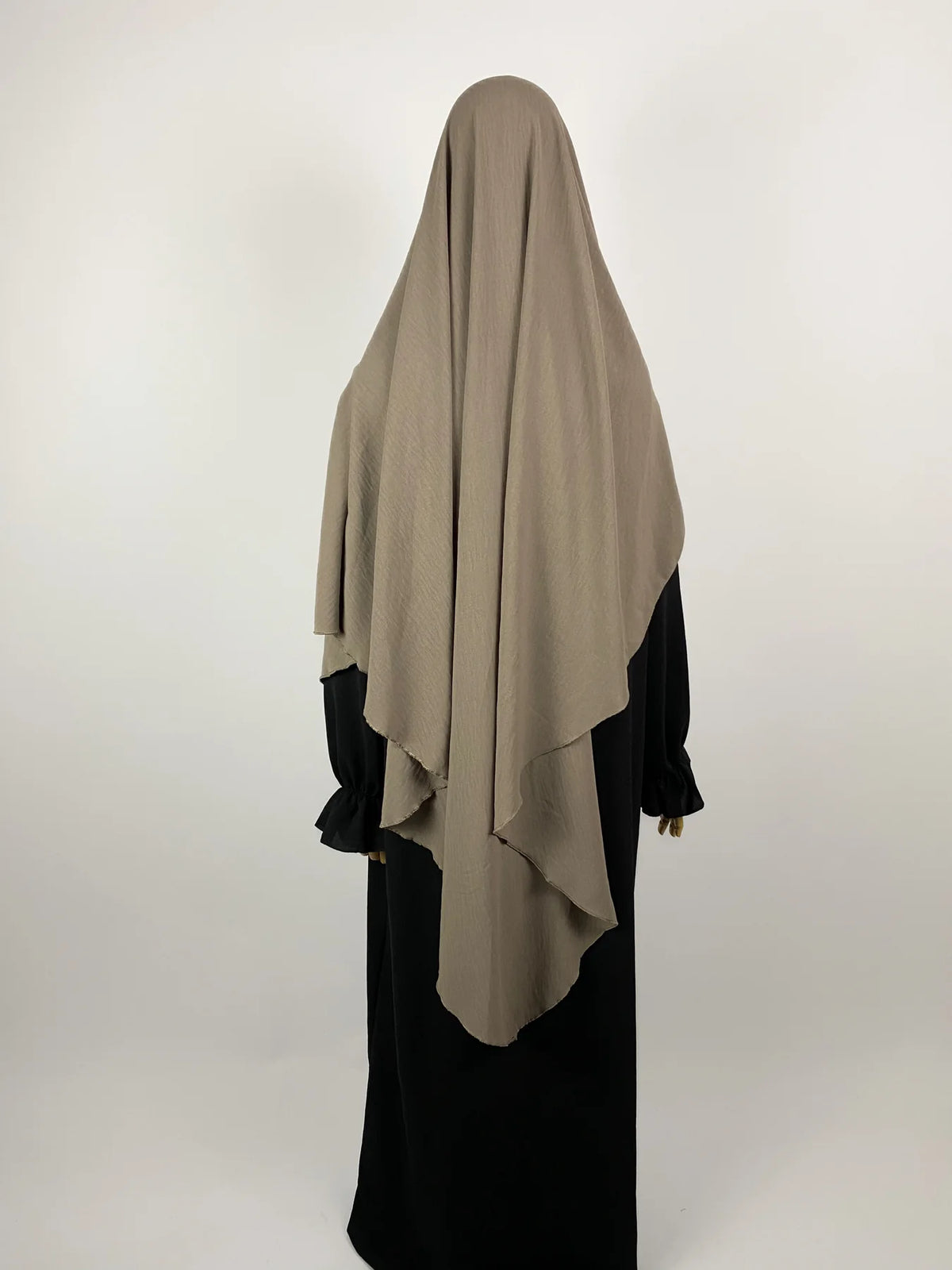 khimar pas cher en jazz long, khimar jazz long taupe