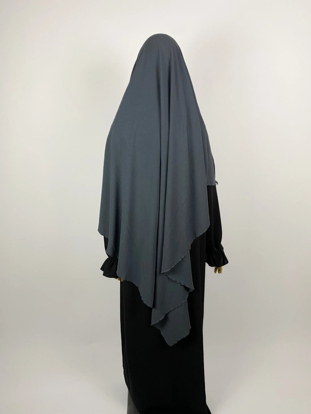 khimar pas cher gris ardoise, khimar long en jazz gris ardoise, khimar long pas cher gris ardoise