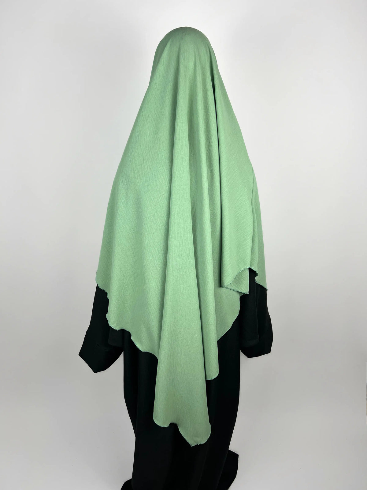 khimar vert clair, khimar long en jazz vert