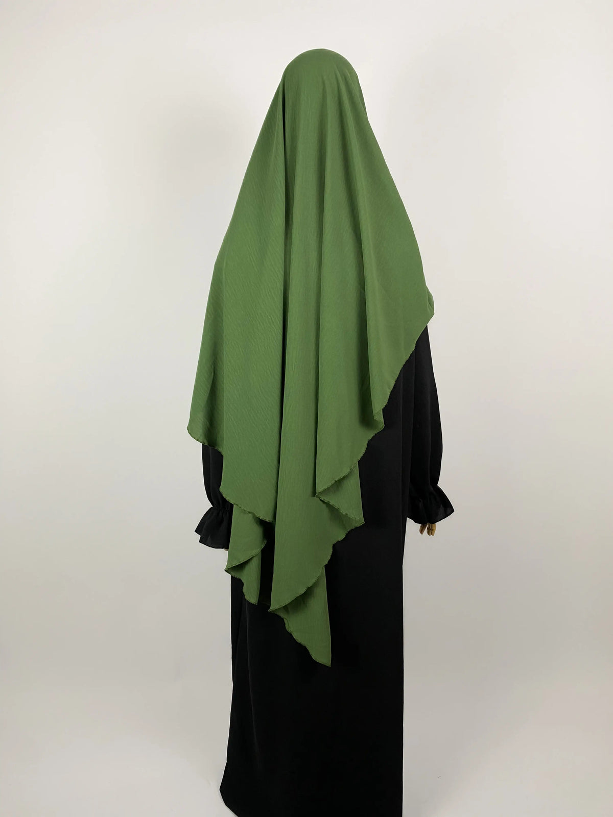 khimar long en jazz vert, khimar pas cher en jazz vert