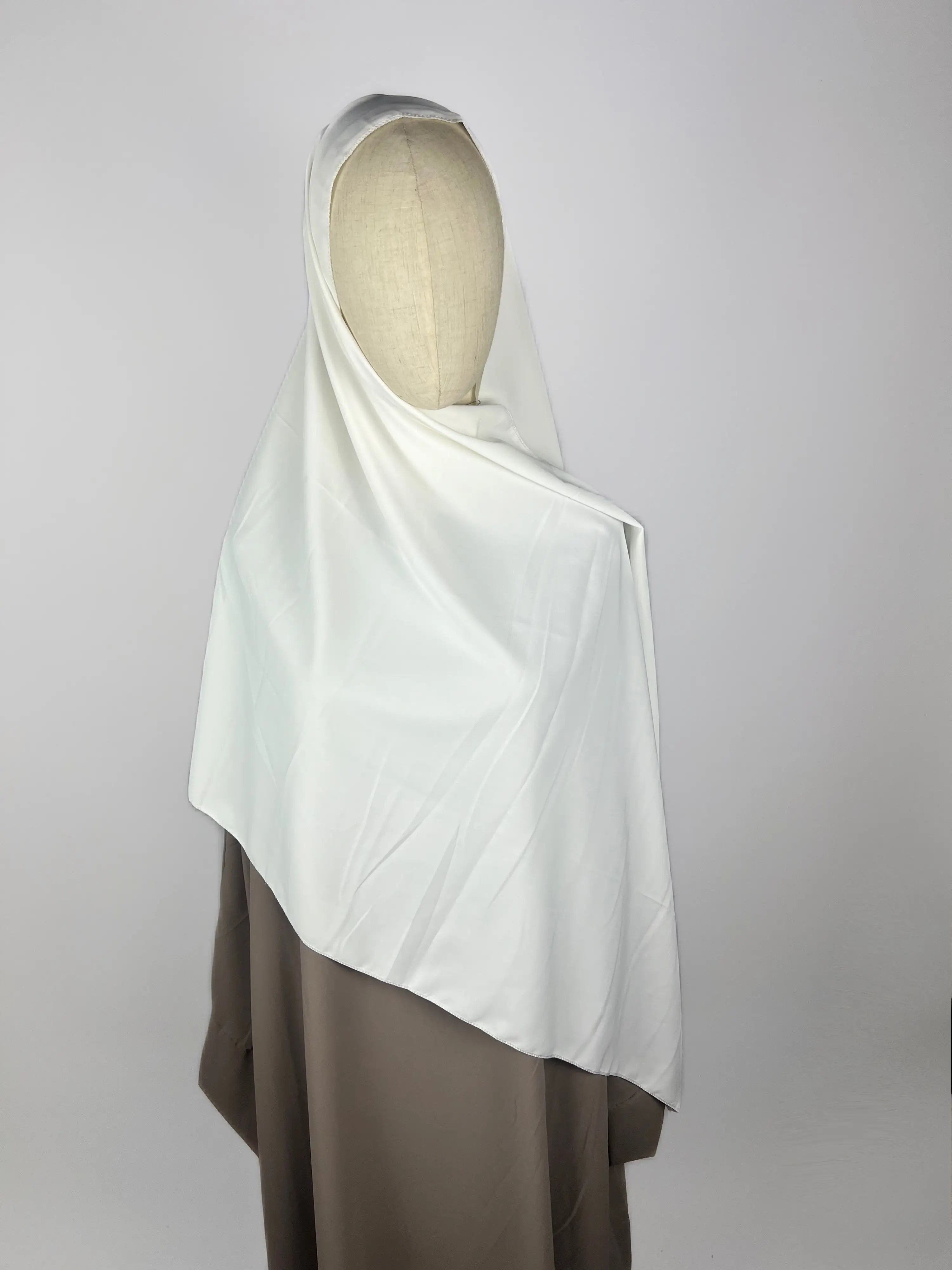 Maxi Hijab en soie de medine blanc - Sabr Mastour