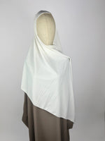 Maxi Hijab en soie de medine blanc - Sabr Mastour