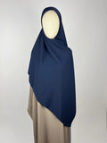 Maxi Hijab en soie de medine bleu - Sabr Mastour