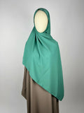 Maxi Hijab en soie de medine vert d’eau - Sabr Mastour